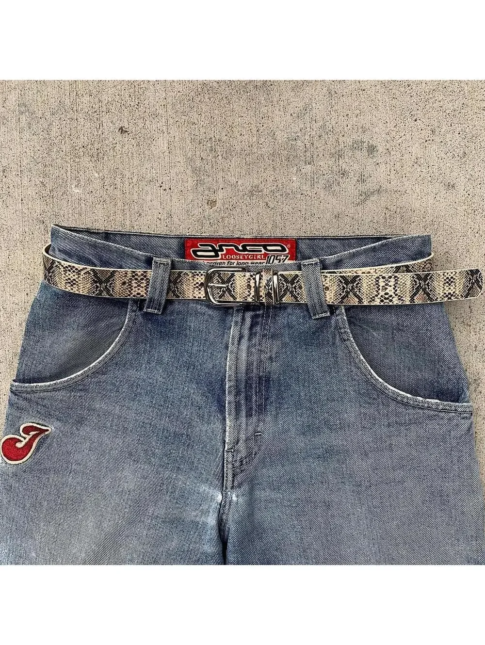 Y2K Punk Blue Navy Belt 41 Inch